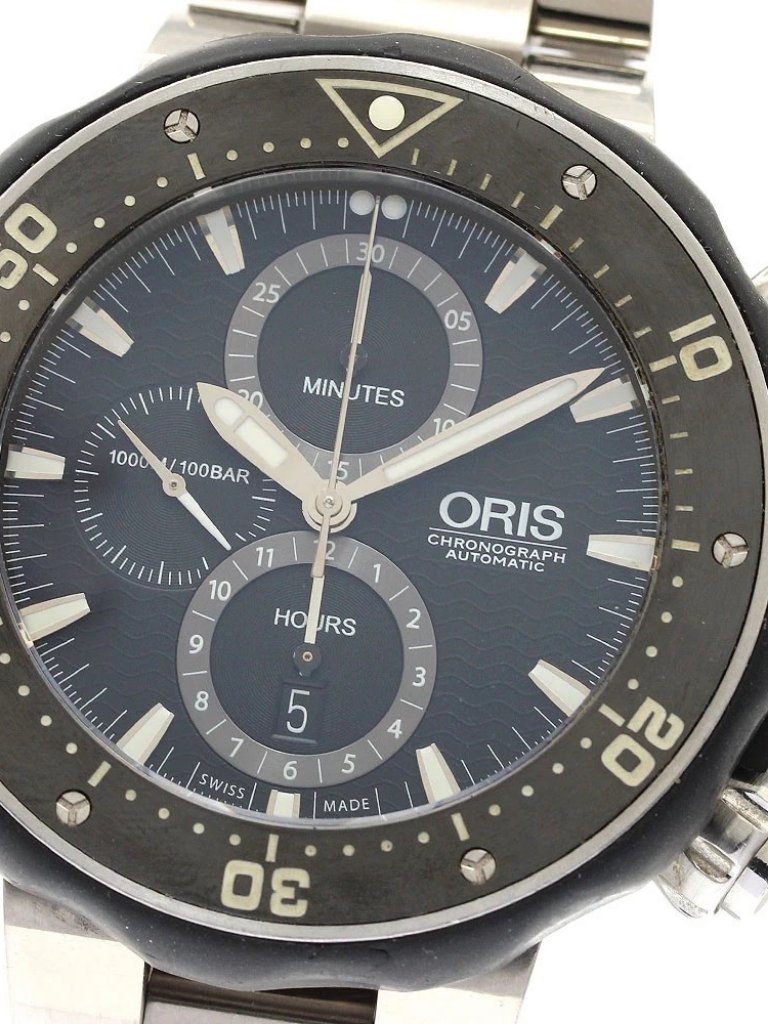 Oris Professional Diver 7683 Chronograph Black Dial Automatic Mens Watch913600